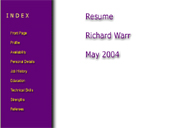 a website resume